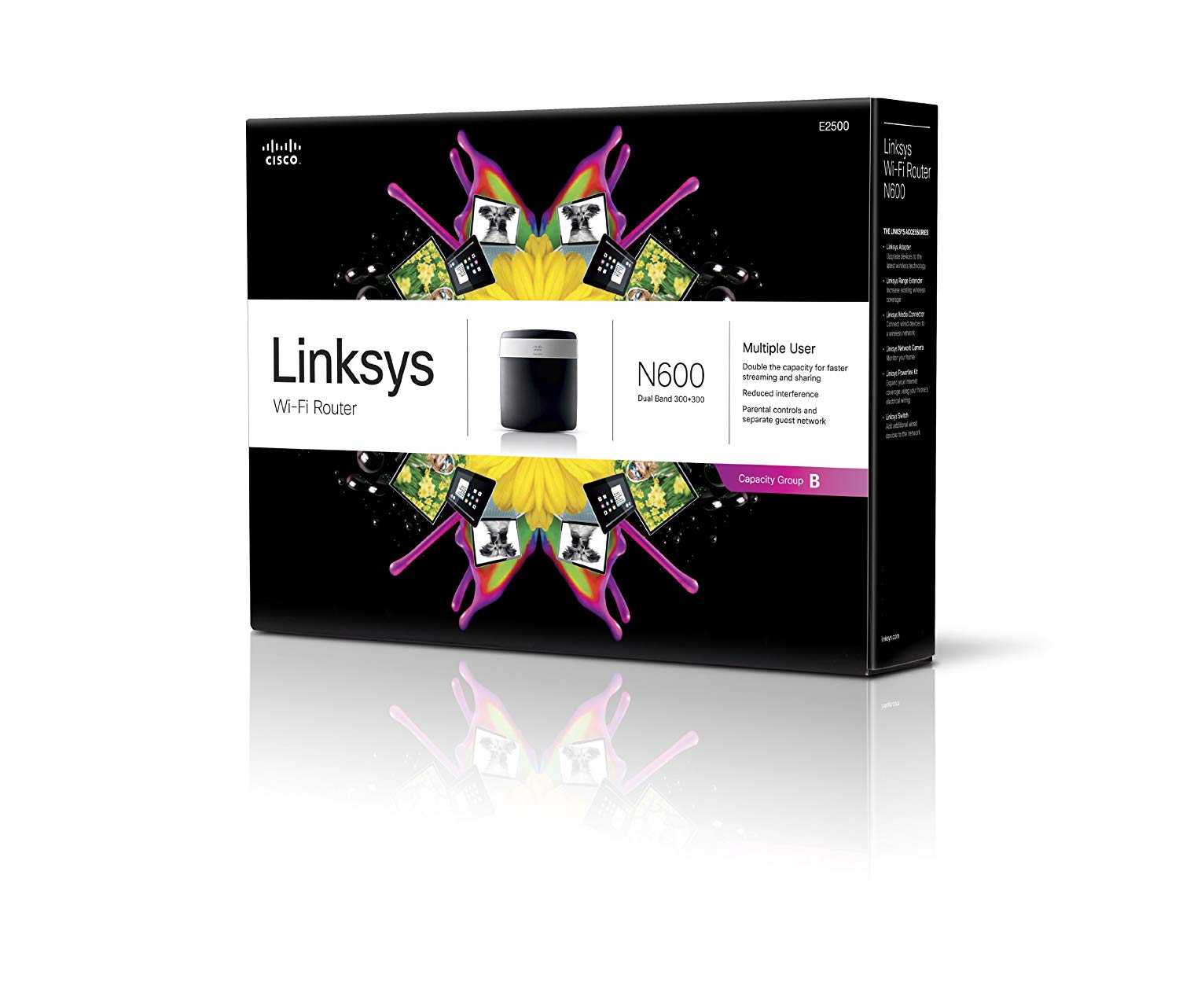 Linksys E2500 (N600) dual-band wireless-N Router